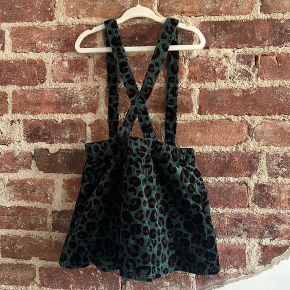 𝅺art CLASS Corduroy Leopard Skirt w/ Overalls - Picture 2 of 4